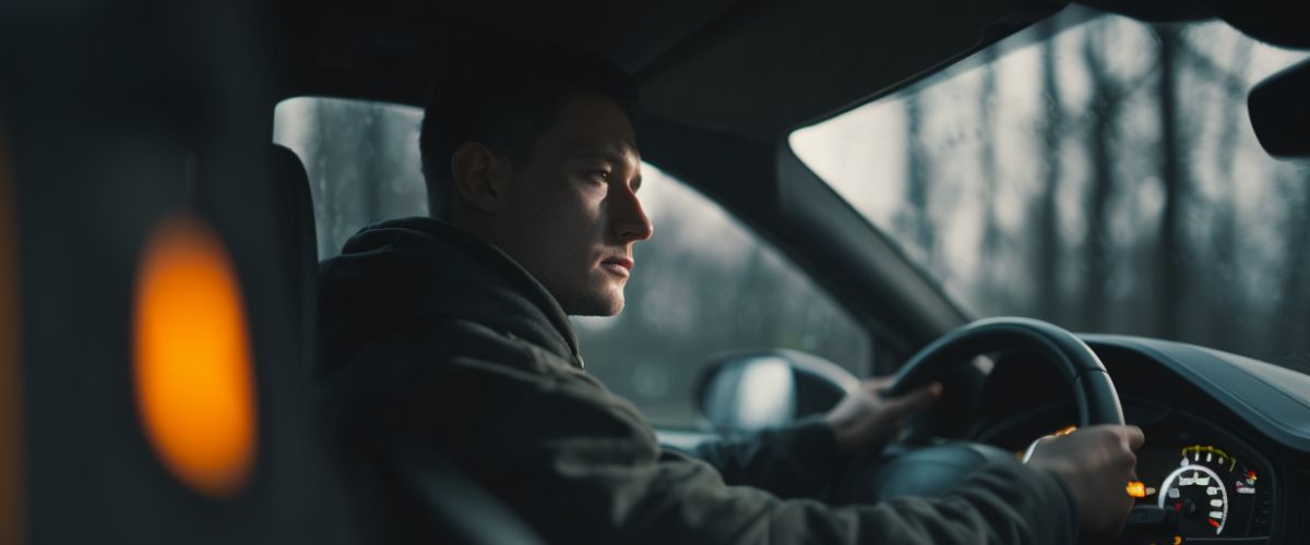 Signs of Transmission Failure. Driver listening closely for unusual noises inside vehicle cabin, showing early Signs of Transmission Failure. Title: